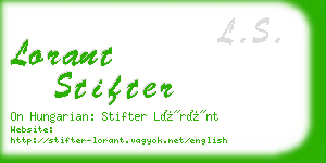 lorant stifter business card